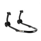 Caballete delantero universal VECTOR con ruedas + soporte giratorio bajo horquilla - motoscamaralweb.com