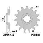Piñón PBR acero estándar - 415 - motoscamaralweb.com