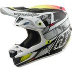 Casco TROY LEE DESIGNS SE5 Carbon Mips - Lined Up blanco - motoscamaralweb.com