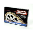 Cadena Renthal 420R1 con 128 eslabones negro/oro - motoscamaralweb.com