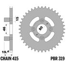 Corona PBR acero estándar - 415 - motoscamaralweb.com