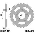 Corona PBR acero C45 estándar 4321 - 415 - motoscamaralweb.com