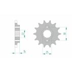 Piñón AFAM acero estándar 52608 - Paso 525 - motoscamaralweb.com