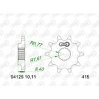 Piñón AFAM acero estándar 94125 - Paso 415 - motoscamaralweb.com