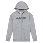 Sudadera con capucha TROY LEE DESIGNS Zip Up Signature - Gray Heather - motoscamaralweb.com