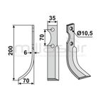 CUCHILLA MOTOAZADA S.E.P. 200x70 IZQ - MC500 - motoscamaralweb.com