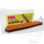 Cadena RK 428HSB Naranja sin Retén por Pasos | Motos Camaral