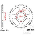 Corona 38 Dientes Paso 520 | Kit Arrastre | Motos Camaral