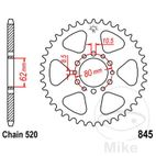 Corona 47 Dientes Paso 520 | Motos Camaral
