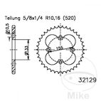 Corona 38D Paso 520 Negra | Transmisión Moto | Motos Camaral