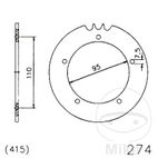 Corona 42 Dientes Paso 415 Negra | Kit Arrastre | Motos Camaral