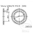 Corona 45 Dientes Paso 525 Negra | Motos Camaral