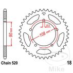 Corona 43 Dientes Paso 520 | Recambio Moto | Motos Camaral