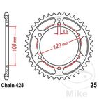 Corona 60 Dientes Paso 428 | Recambio Moto | Motos Camaral