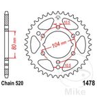 Corona 43 Dientes Paso 520 | Recambio Moto | Motos Camaral