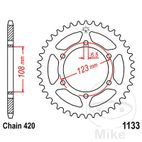Corona 59 Dientes Paso 420 | Recambio Moto | Motos Camaral