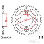 Corona 35D Paso 420 Ø58/90mm | Repuesto Moto | Motos Camaral
