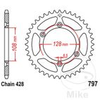 Corona 57 Dientes Paso 428 | Kit Arrastre | Motos Camaral