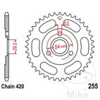 Corona 40 Dientes Paso 420 Diá. 29.2 | Recambio | Motos Camaral