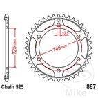 Corona 44 Dientes Paso 525 | Recambio Moto | Motos Camaral