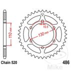 Corona 42 Dientes Paso 520 | Altn 7270736 | Motos Camaral