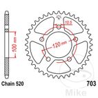 Corona 40 Dientes Paso 520 | Recambio Moto | Motos Camaral