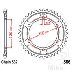 Corona Moto 38 Dientes Paso 532 | Motos Camaral