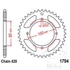 Corona 45 Dientes Paso 428 Ø80/100mm | Motos Camaral