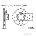 Corona 51 Dientes Paso 428 | Recambio Moto | Motos Camaral