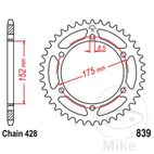 Corona 53 Dientes Paso 428 | Recambio Moto | Motos Camaral