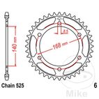 Corona 47 Dientes Paso 525 | Recambio Moto | Motos Camaral