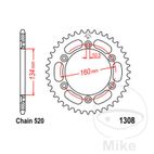 Corona 42 Dientes Paso 520 Ø134/160 | Motos Camaral