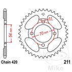 Corona 38 Dientes Paso 420 | Alternativa | Motos Camaral