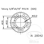 Corona Aluminio Esjot 46 Dientes Paso 525 | Motos Camaral