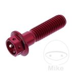 Tornillo Hexagonal JMP M8x1.25x30 Aluminio Rojo | Motos Camaral