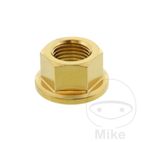 Tuerca Corona JMP M10x1.00 Inox V4A Dorada | Motos Camaral