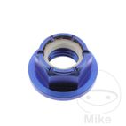 Tuerca Piñón Autoblocante JMP M10x1.25 Titanio Azul | Motos Camaral