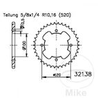 Corona 32 Dientes Paso 520 | Recambio Moto | Motos Camaral
