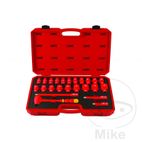 Juego Vasos y Puntas Aislados 1/2" 24 Piezas Alto Voltaje | Motos Camaral