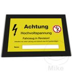 Tarjeta Aviso Vehículos Eléctricos Negro-Amarillo | Motos Camaral