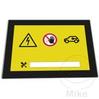 Tarjeta Aviso Vehículos Eléctricos Negro-Amarillo | Motos Camaral