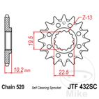 Piñón Racing 13D Div. 520 Engranaje Fino | Motos Camaral