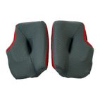 Carrilleras ARAI DRY-COOL (MX-V). 30 mm. Gris/Rojo - motoscamaralweb.com