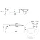 Guardabarros Remolque Acero 1500x260x410mm | Motos Camaral