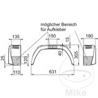 Guardabarros Plástico para Remolque H305 B180 S631 | Motos Camaral
