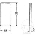 Catadióptrico Trasero Rectangular | Repuestos Motos | Motos Camaral