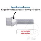 Tornillo de Rueda M14x1.25x35 Cuello Cono 17 | Motos Camaral