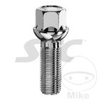 Tornillo de Rueda M14x1.5x27 Cuello de Bola Plateado | Motos Camaral