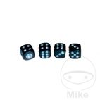 Tapa de Válvula Crystal Cube 4 Piezas Negro | Motos Camaral