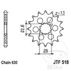 Piñón 15 Dientes Engranaje Fino 15.5/21.7mm | Motos Camaral